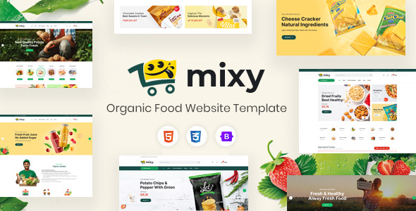 Mixy - Organic Food Website Template Mixy - Organic Food Website Template