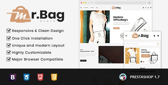 MrBag Store Prestashop 1.7 - 9.x Responsive Theme MrBag Store Prestashop 1.7 - 9.x Responsive Theme