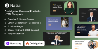 Natia - Personal Portfolio Codeigniter Template