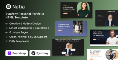 Natia - Personal Portfolio Symfony Template