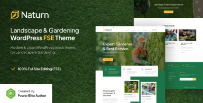 Naturn - Landscape & Gardening Gutenverse FSE WordPress Block Theme