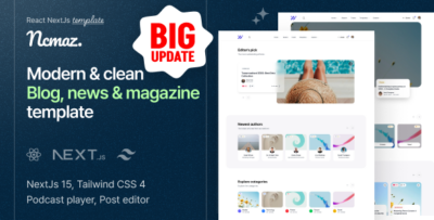 Ncmaz - Blog, News Magazine NextJs Template