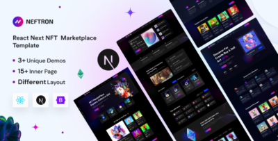 Neftron - NFT and Crypto Marketplace Nextjs Template