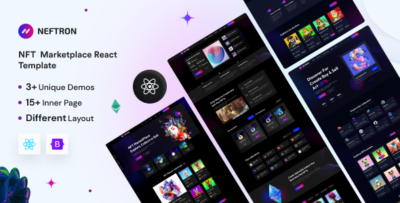Neftron - NFT and Crypto Marketplace React Template