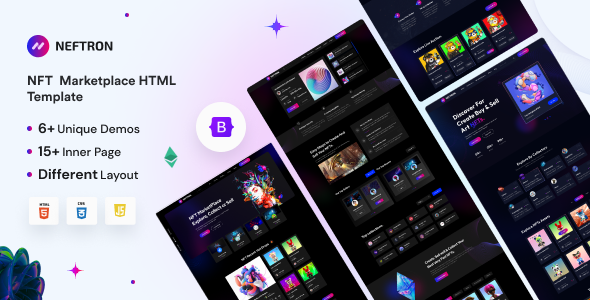 Neftron - NFT Marketplace HTML Template Neftron - NFT Marketplace HTML Template