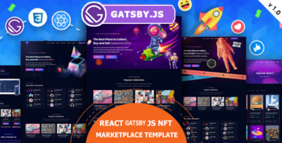 Netfomix - React Gatsby.js NFT Marketplace Template