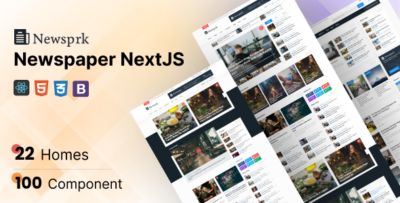 Newsprk - React Nextjs Blog Magazine Template
