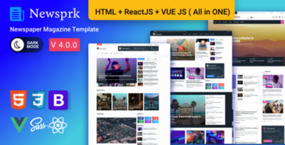 Newsprk - VueJS Newspaper Template
