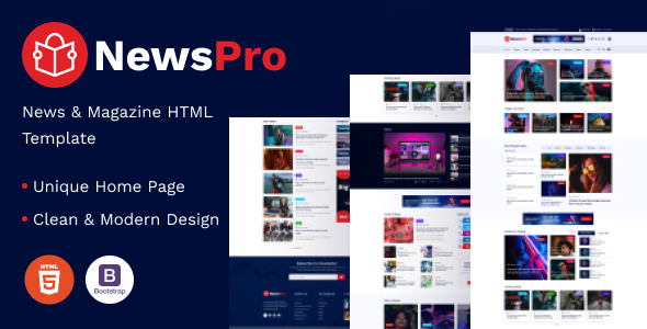 NewsPro - Blog, Magazine Html5 Template NewsPro - Blog, Magazine Html5 Template
