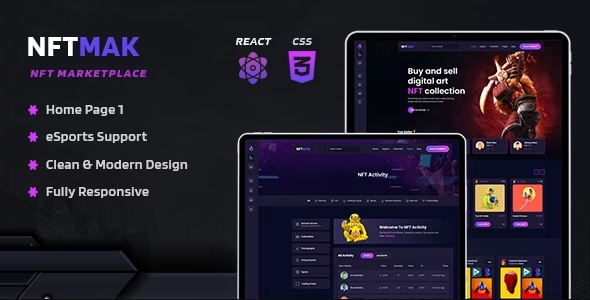 NFTMAK - NFT Marketplace React JS Template NFTMAK - NFT Marketplace React JS Template