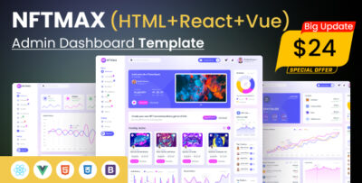 NFTMAX- Vue Admin Templates