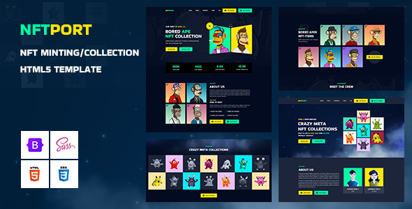Nftport - NFT Minting/Collection Landing Page HTML5 Template Nftport - NFT Minting/Collection Landing Page HTML5 Template