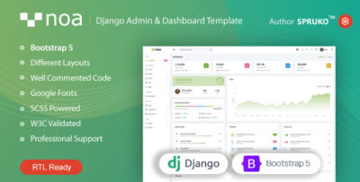 NOA - Django Admin & Dashboard Template