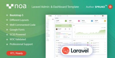 NOA - Laravel  Admin & Dashboard Template