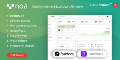 NOA - Symfony Admin & Dashboard Template