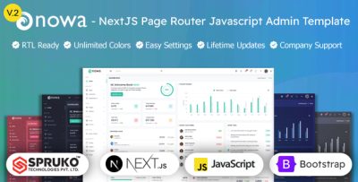 Nowa - Nextjs Javascript React Bootstrap Admin Dashboard Template