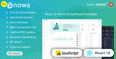 Nowa - React JS Admin Dashboard Template