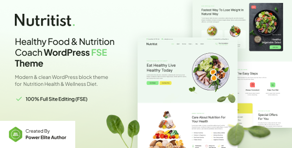 Nutritist - Healthy Food & Nutrition Coach Gutenverse FSE WordPress Block Theme Nutritist - Healthy Food & Nutrition Coach Gutenverse FSE WordPress Block Theme