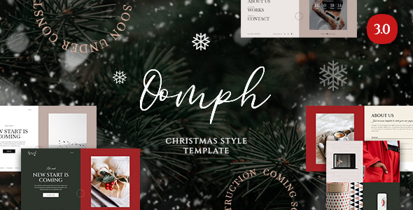 Oomph - Christmas Style Coming Soon & Landing Page Template Oomph - Christmas Style Coming Soon & Landing Page Template