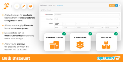 OpenCart 3 Bulk Discount