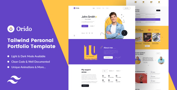 Orido - Tailwind CSS Personal Portfolio Template Orido - Tailwind CSS Personal Portfolio Template