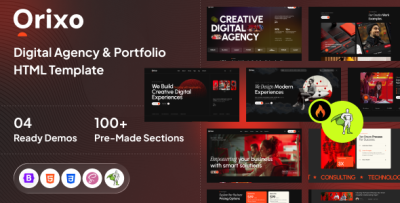 Orixo - Digital Agency & Portfolio HTML Template