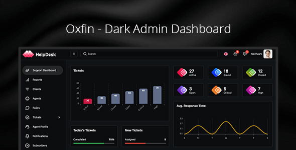 Oxfin - Bootstrap Dark Admin Dashboard Oxfin - Bootstrap Dark Admin Dashboard