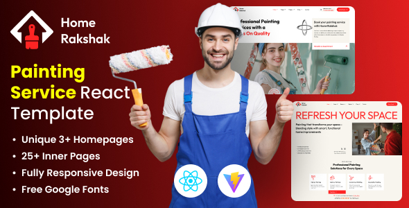 Painting Service React Template - Home Rakshak Painting Service React Template - Home Rakshak