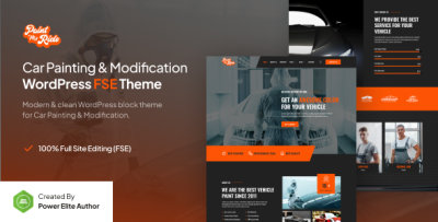 PaintMyRide - Car Painting & Modification Gutenverse FSE WordPress Block Theme