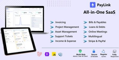 PayLink - Laravel SaaS for Invoicing, Project & Asset Management, Billing & Finance