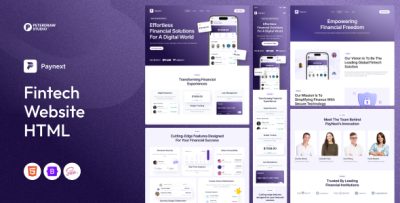 Paynext - Modern Fintech Website HTML Template