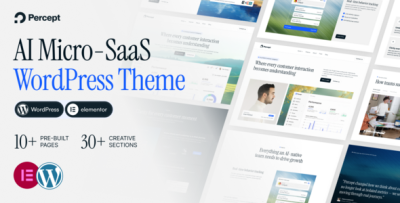 Percept - AI Micro-SaaS & Startup WordPress Theme