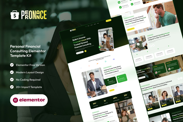 Peronance - Personal Financial Consulting Elementor Template Kit Peronance - Personal Financial Consulting Elementor Template Kit