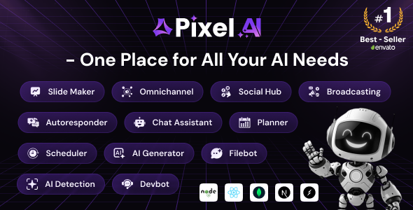 PixelAI - AI Content Generator SaaS Node.js Script PixelAI - AI Content Generator SaaS Node.js Script