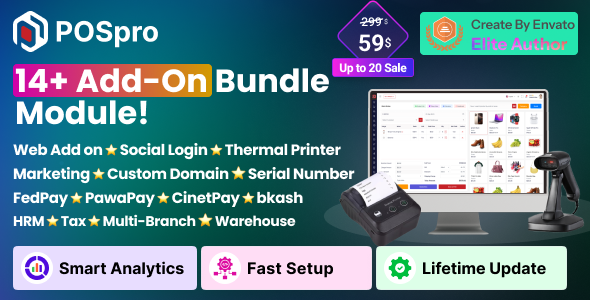 POSpro SaaS - 14+ Add-On Modules Bundle POSpro SaaS - 14+ Add-On Modules Bundle
