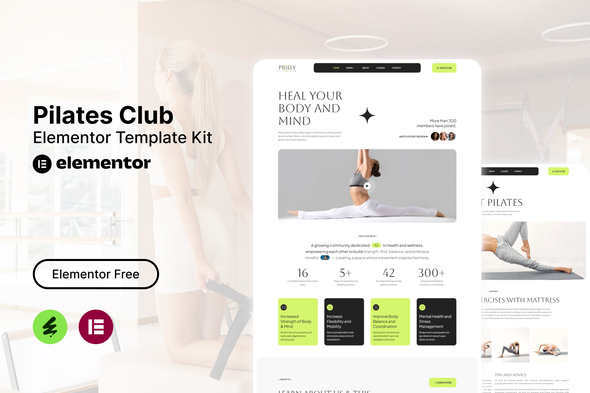 Prilly - Pilates Club Elementor Template Kit Prilly - Pilates Club Elementor Template Kit