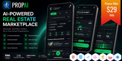 PropAI - AI Real Estate Mobile PWA App HTML Templates