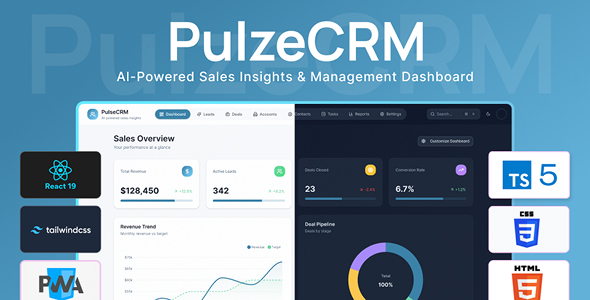 PulzeCRM - AI-Powered CRM Dashboard & Sales Workflow Automation Template PulzeCRM - AI-Powered CRM Dashboard & Sales Workflow Automation Template