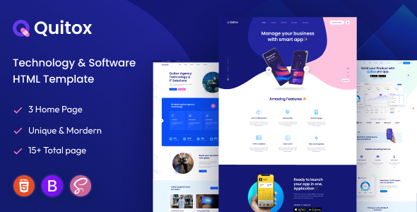 Quitox - Software & IT Solutions HTML Template Quitox - Software & IT Solutions HTML Template