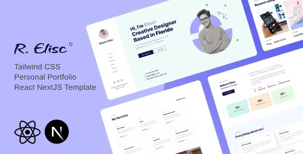 R.Elisc - Tailwind CSS Personal Portfolio React Next JS Template R.Elisc - Tailwind CSS Personal Portfolio React Next JS Template