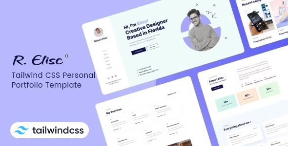 R.Elisc - Tailwind CSS Personal Portfolio Template R.Elisc - Tailwind CSS Personal Portfolio Template