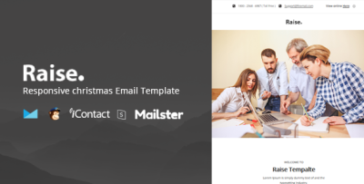 Raise Mail - Responsive E-mail Template + Online Access + Mailster + MailChimp