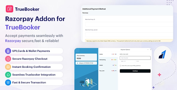 Razorpay integration with TrueBooker Razorpay integration with TrueBooker