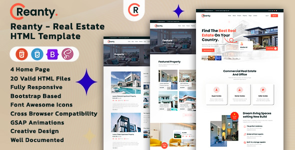Reanty - Real Estate HTML Template Reanty - Real Estate HTML Template
