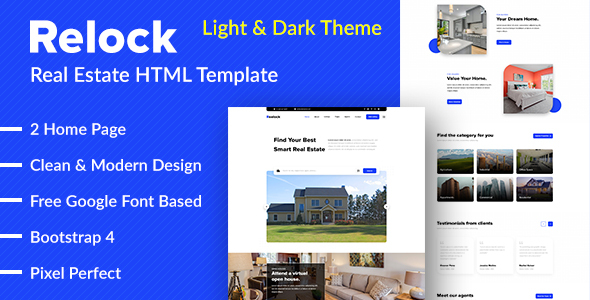 Relock - Creative Real Estate One Page HTML Template Relock - Creative Real Estate One Page HTML Template