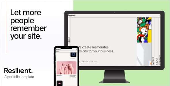 Resilient - a creative portfolio template Resilient - a creative portfolio template