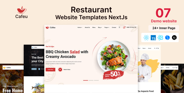 Restaurant Website Template NextJs - Cafeu Restaurant Website Template NextJs - Cafeu