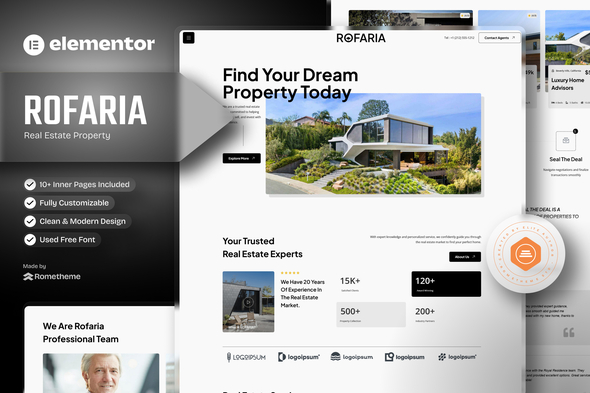 Rofaria - Real Estete Property Elementor Template Kit Rofaria - Real Estete Property Elementor Template Kit