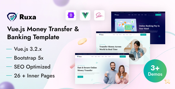 Ruxa - Vuejs Banking & Finance Template Ruxa - Vuejs Banking & Finance Template