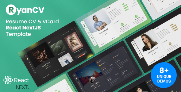 RyanCV - Personal Portfolio Resume React NextJS Template RyanCV - Personal Portfolio Resume React NextJS Template